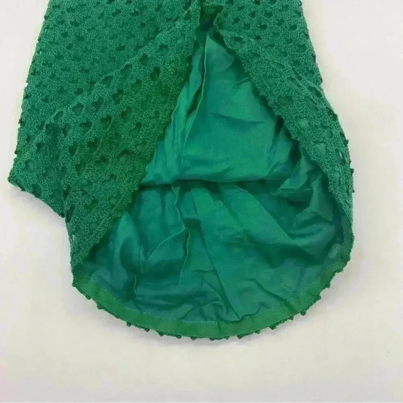 Crocheted Lined Skirt Green Skirt Size Small - Picture 3 of 6